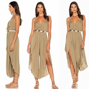 NWT NEW WITH TAGS DE LACY REVOLVE COVE JUMPSUIT OLIVE KHAKI GREEN MED GORGEOUS